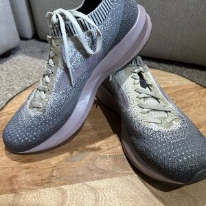 Brooks Women's Knit Lace-Up Running Shoes in Gray and Lilac Levitate 2
